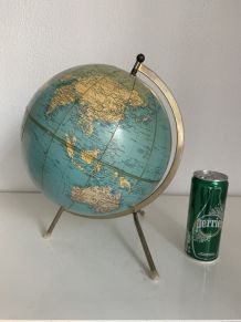 Globe  vintage 1976 terrestre tripode Taride philips challen