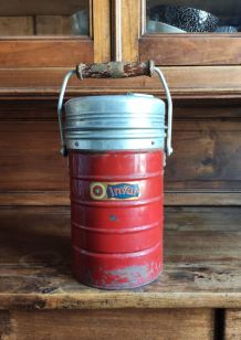 Ancien thermos en tôle INVAR (années 50/60)