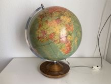 Globe terrestre vintage 1978 de Räth Leipzig ex-RDA - 43 cm