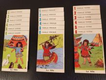Jeu de 7 familles rétro "Les Indiens" | Rare | Années 70