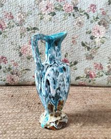 Grand vase/pichet en céramique émaillée Vallauris (années 60
