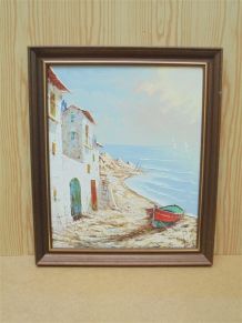 Tableau – Village bord de mer 