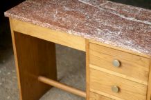 Accueil / Adorable bureau Art Deco en chêne et marbre