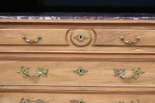 Magnifique commode en noyer L. GENIN (Marseille). Vers 1900.