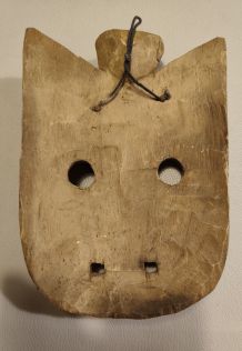 Masque tribal art africain bois sculpté