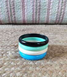 Lot de 7 bracelets vintage (plastique)