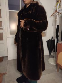 Manteau véritable fourrure