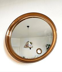 Miroir rond 40cm en plexiglas Gilac 1970 