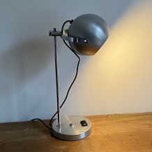 Lampe Eye ball. 1970. Inox brossé.