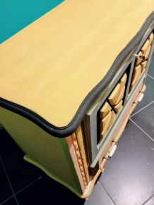 meuble bois relooké style vintage