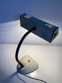 Lampe vintage 1950 bureau enfant appoint chevet crème doré -