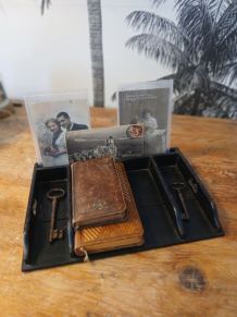 organiseur de bureau bois noirci XIXeme