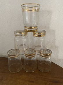 Lot 6 verres vintage annees 50.
