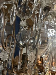 Grande Applique 12 feux métal et cristal