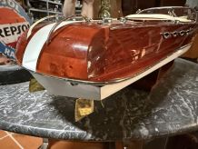 Maquette Riva Aquarama acajou métal et cuir