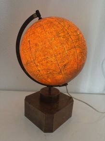Globe vintage 1930 terrestre Jacques Adnet Mappemonde J.Fore