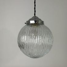 ANCIENNE SUSPENSION ART-DECO XL VINTAGE