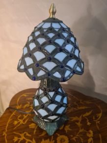 lampe  verre vitrail ,soudure plomb fait main,style tifany 2