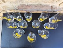  Lot de 12 verres vintage "Loch Ness Scotch Whisky" 
