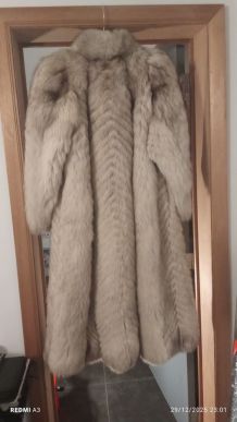 Long Manteau vraie fourrure