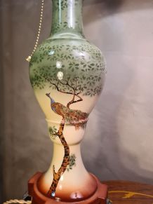 paire de lampes ceramique ,art nouveau 1900 a 30  traces d u