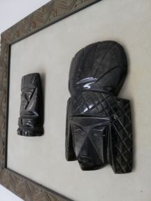 Cadre décoratif avec Statuettes Mexicaine "Maya" - 