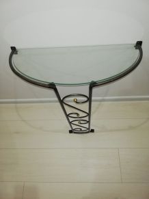 Console d'entrée en métal et glace - 