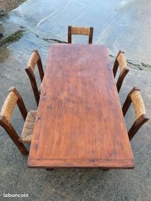Table 5 chaises brutaliste 1950