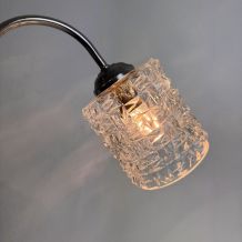 Ancienne applique vintage en verre « pointe de diamant »