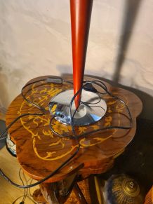 Lampe Champignon Vintage Rouge et Chrome - 47x31  Space‑Age 