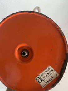 Lampe vintage 1960 Monteuse Delmas bureau orange carotte  - 
