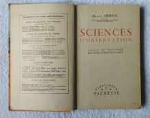 Sciences d'observation - classe de 3e - 1957