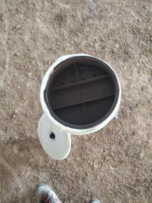 Boite à couture vintage en écorce tressée 