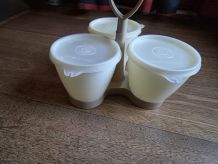 Tupperware vintage trio condiments