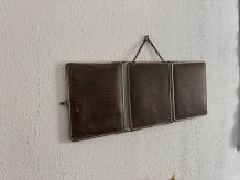 Miroir vintage 1930 triptyque barbier déposé G.B Paris - 28 