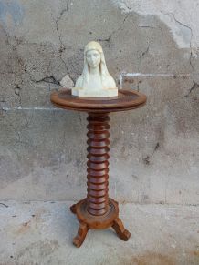 Buste de Notre Dame de Lourdes en cire signé Charles Maillar