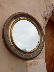 Miroir circulaire en laiton 