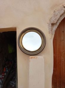 Miroir circulaire en laiton 