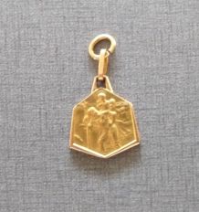 Vintage années 60 - Médaille ancienne Saint Christophe