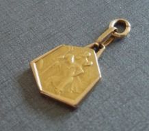 Vintage années 60 - Médaille ancienne Saint Christophe