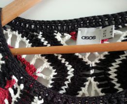 robe courte ASOS crochetée T36-38