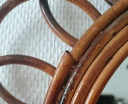 Miroir en rotin vintage 
