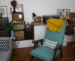 Fauteuil pieds compas mint