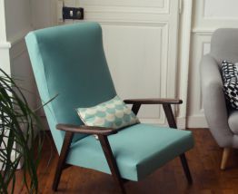 Fauteuil pieds compas mint