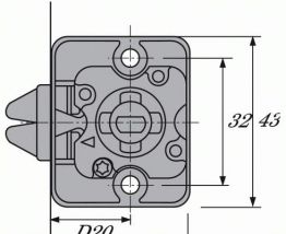 2 Serrures de rideau d'armoire à crochets - Pour cylindre 6195 HETTICH 