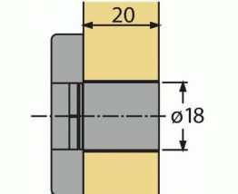 2 Serrures de rideau d'armoire à crochets - Pour cylindre 6195 HETTICH 