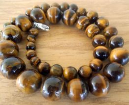Collier Pierre Oeil De Tigre Véritable