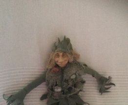 Poupée Elfe Chiffon et céramique