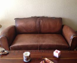 Canapé club et fauteuils années 50