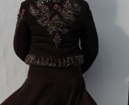 Blouson court simili peau/fourrure 36/38